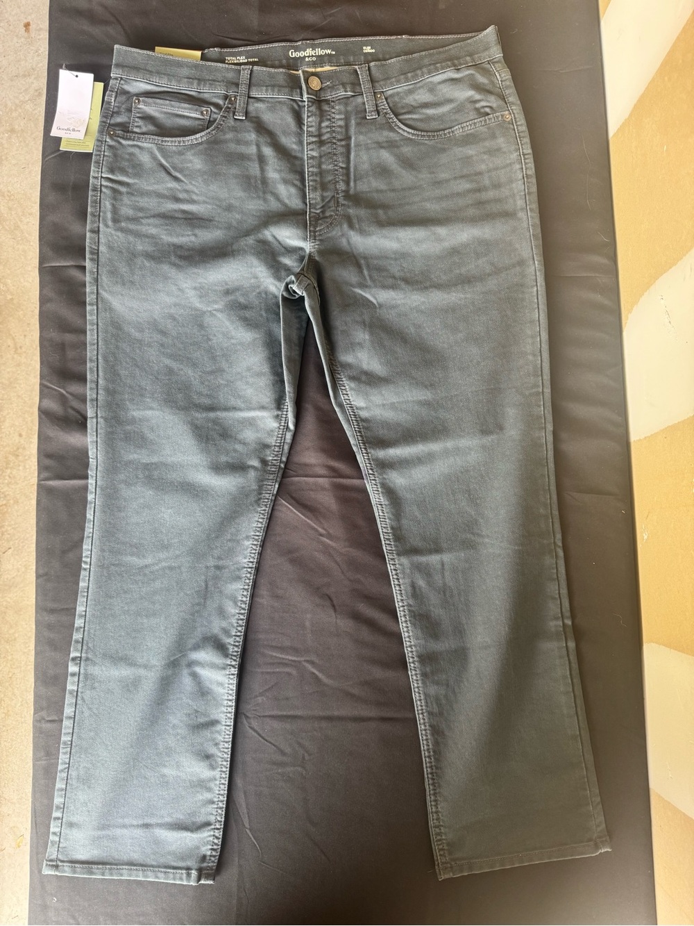 NWT Goodfellow & Co Men's 40x30 Slim Fit Jeans Dark Charcoal Blue Total Flex